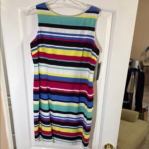 Blue and White Sheath Mini Dress for Cocktail
